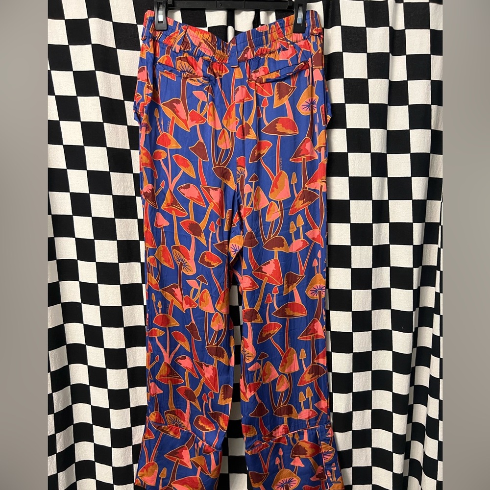 FARM Rio Blue Mushroom Sketch Pants